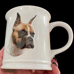 Vintage Boxer Dog Mug Coffee Cup 1999 Xpress with 3D Raised Image Collectible